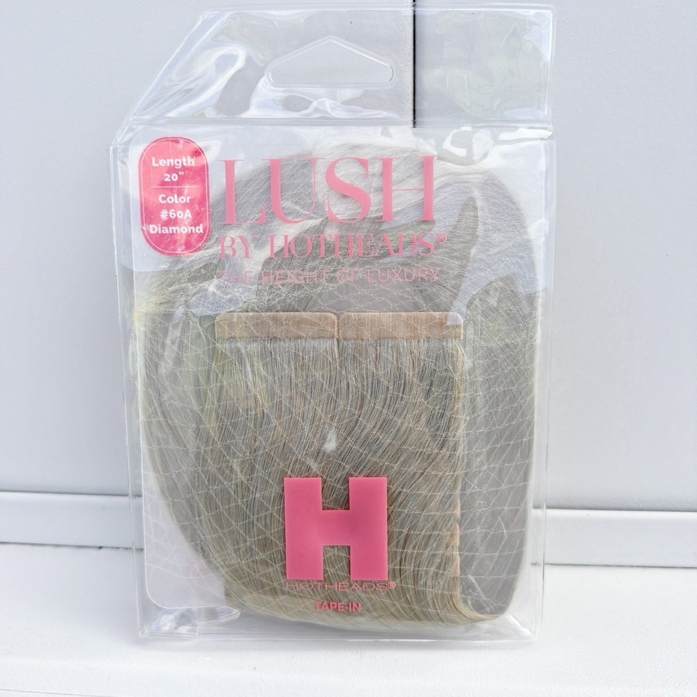 Hotheads Tape-In Extensions LUSH Originals 20" 20 Pieces Diamond #60A New Remy